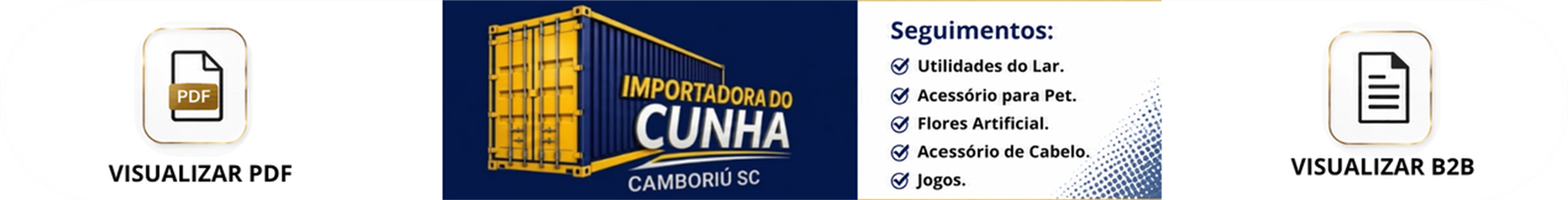 Banner da Importadora do Cunha
